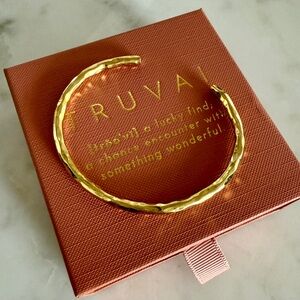 Gold Hammered Cuff Bracelet